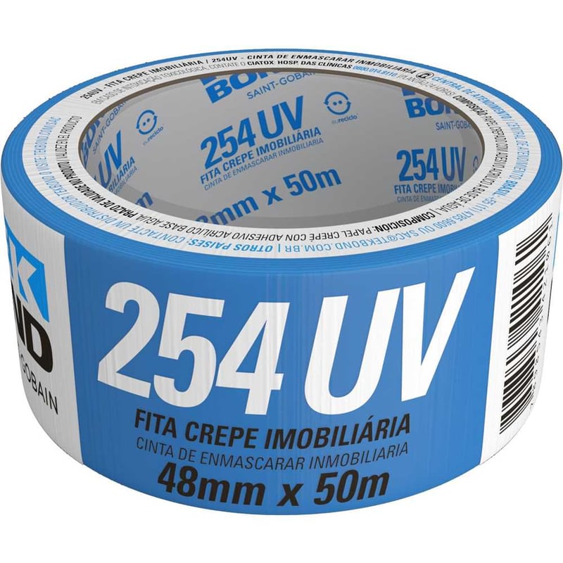 Fita crepe imobiliária, 48 mm x 50 m, azul, 17000018949