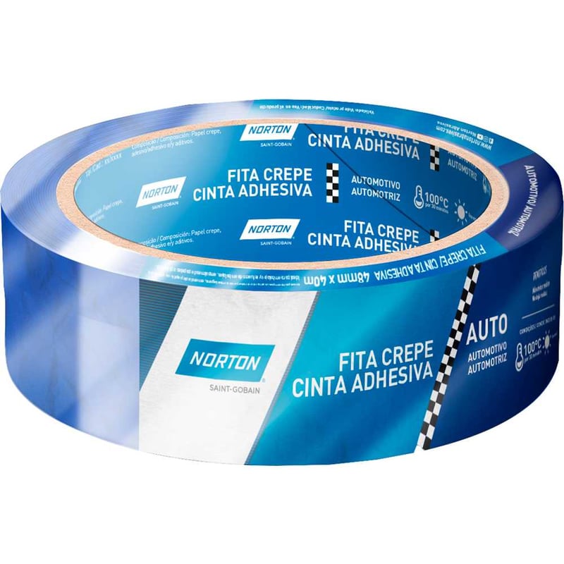 Fita crepe automotiva, 48 mm x 40 m, azul, 66254451275