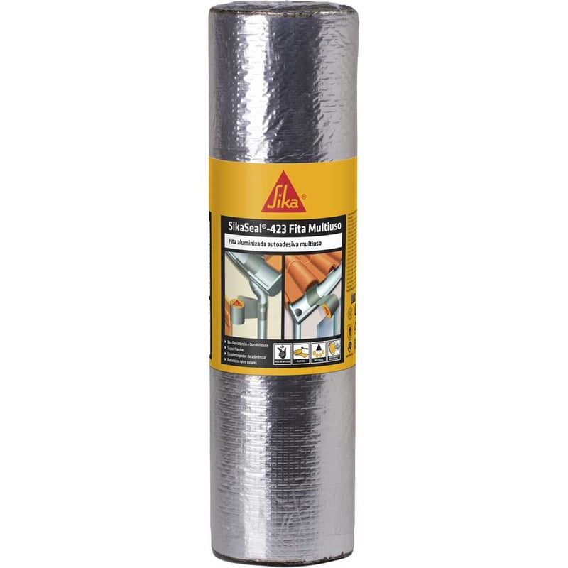 Fita adesiva alumínio impermeável 500 mm x 10 m, Sikaseal 423 770925