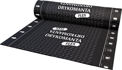Manta Asfáltica para impermeabilização, 1 m x 10 m, 3 mm, com poliéster, DRYKOMANTA FLEX, PR3PP