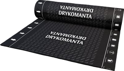Manta Asfáltica para impermeabilização, 1 m x 10 m, 4 mm, com poliéster, DRYKOMANTA FLEX, PR4PP