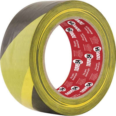 Fita adesiva para demarcação, 48 mm x 30 m, zebrada