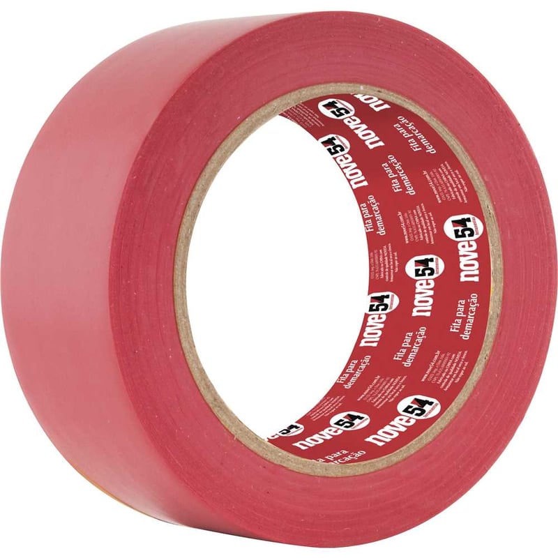 Fita adesiva para demarcação, 48 mm x 30 m, vermelha