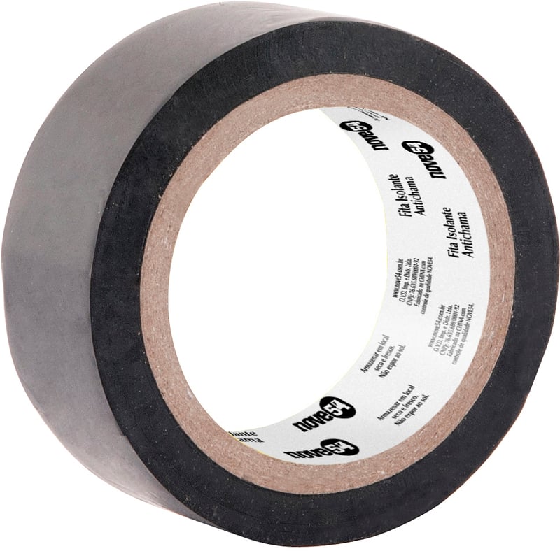 Fita isolante, 19,0 mm x 5 m, preta