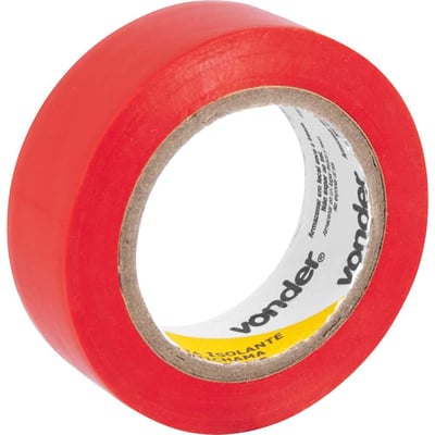 Fita isolante, 19 mm x 10 m, vermelha