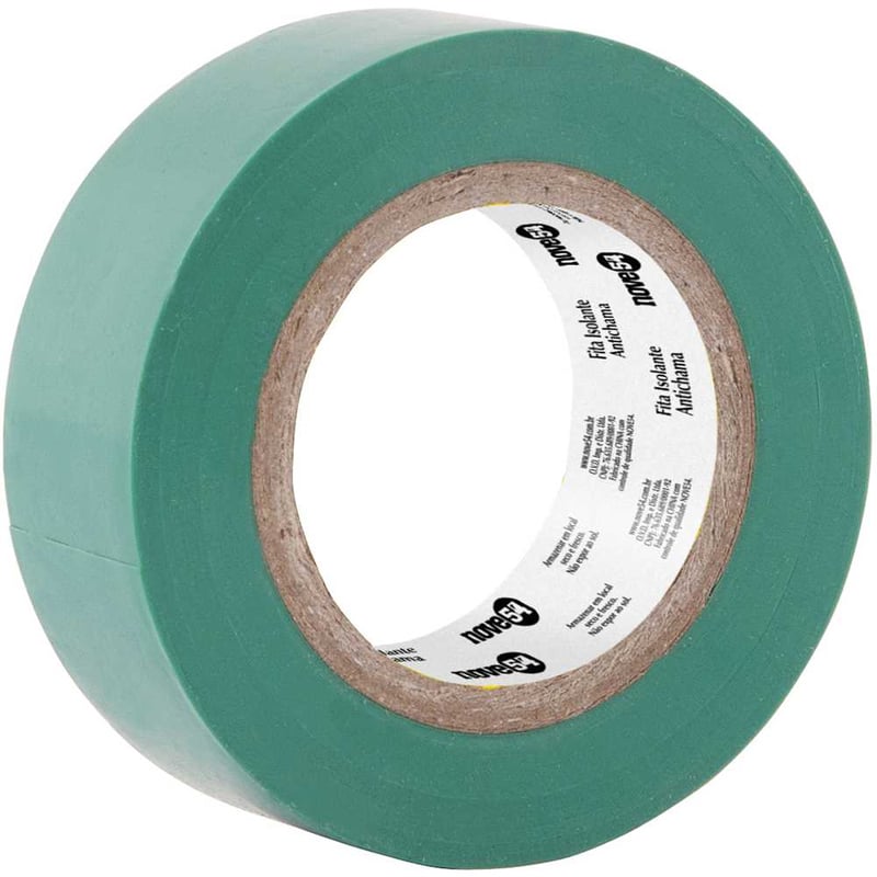 Fita isolante, 19 mm x 10 m, verde