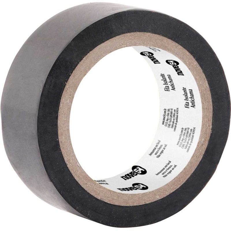 Fita isolante, 19,0 mm x 20 m, preta