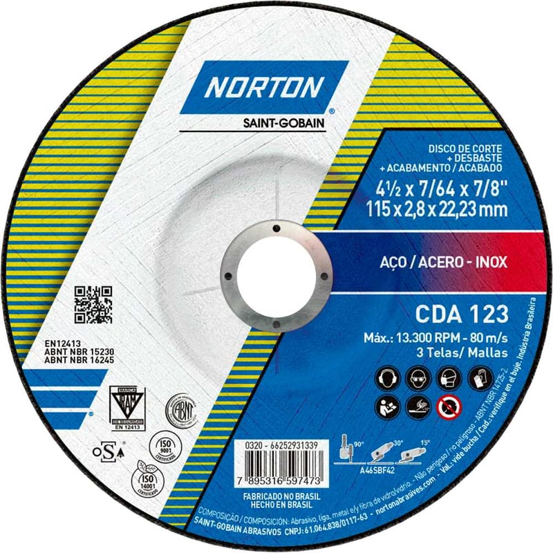 Disco multiuso 115,0 mm x 2,8 mm x 22,23 mm CDA123