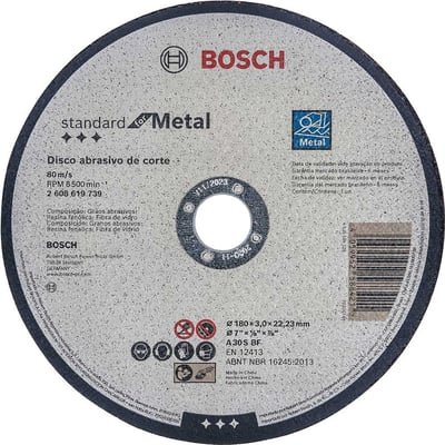 Disco de corte 180 mm x 3 mm x 22,23 mm 2608603167