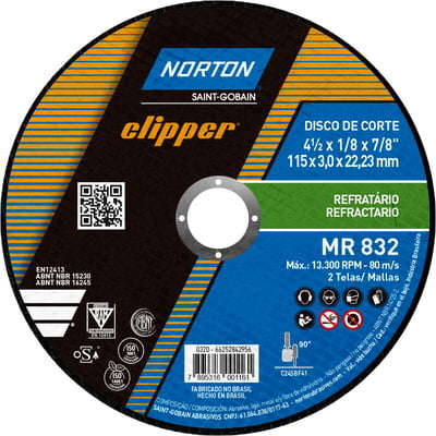Disco de corte 115 mm x 3,0 mm x 22,23 mm, MR832
