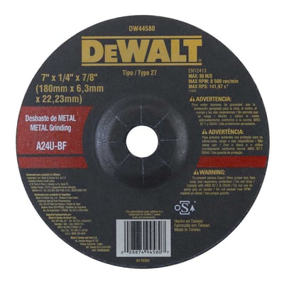 Disco de desbaste 180,0 mm x 6,3 mm x 22,23 mm