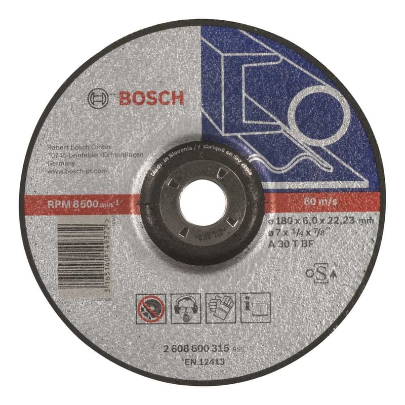 Disco de desbaste 180,0 mm x 6,0 mm x 22,23 mm