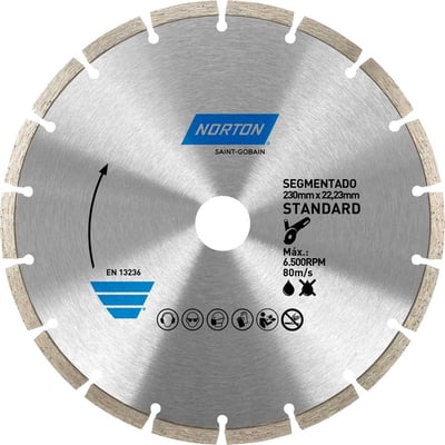 Disco diamantado segmentado, 230 mm, furo 22 mm, linha standard, 70184633937