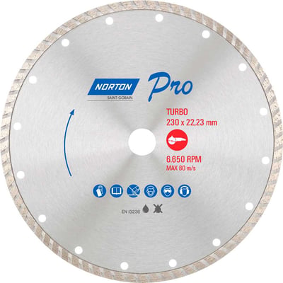 Disco de corte diamantado, 230 mm x 22,2 mm, turbo, 70184645811