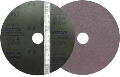 Disco de lixa com costado de fibra para metal e PVC, 180 mm, grão 36
