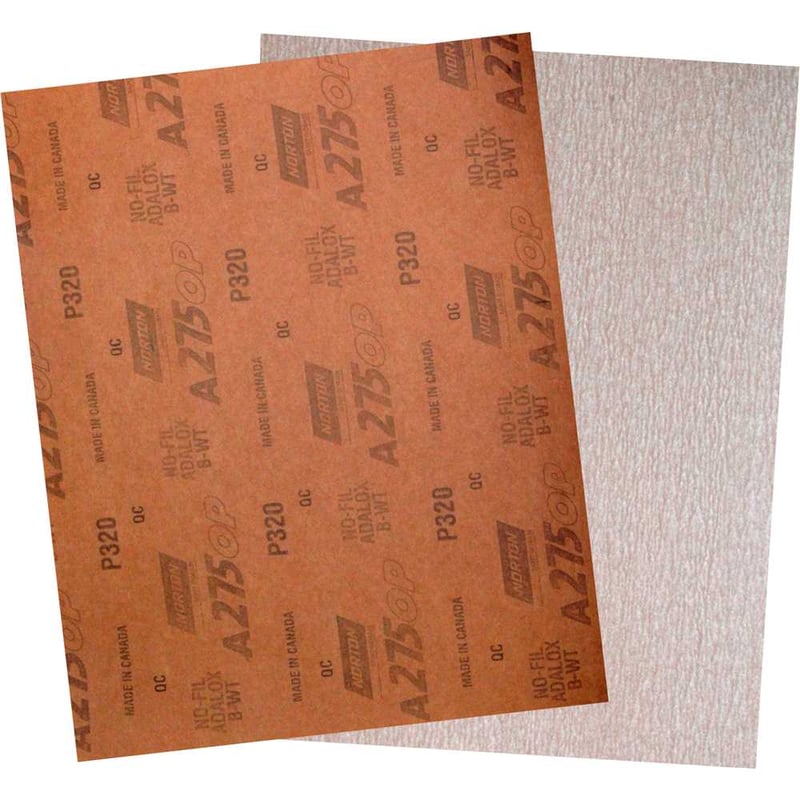 Lixa folha NOFIL, A-275 champagne, grão 320