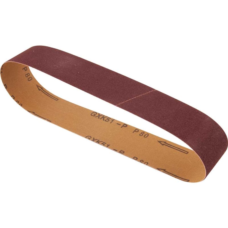 Lixa em cinta, 50 mm x 686 mm, G 80, embalagem com 5 peças