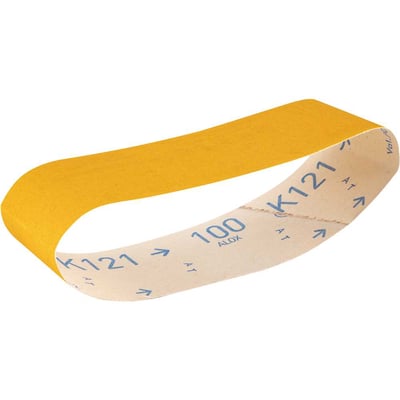 Cinta de lixa, 75 mm x 533 mm, grão 100, costado de pano, para madeiras maciças e laminadas