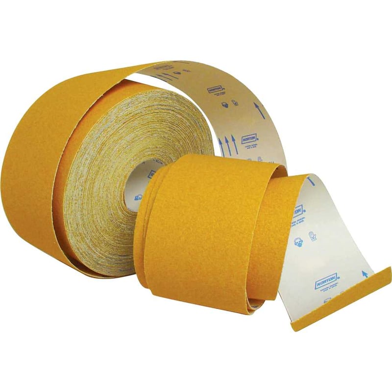 Rolo de lixa para madeira, 120 mm x 45 m, grão 100, costado de papel reforçado