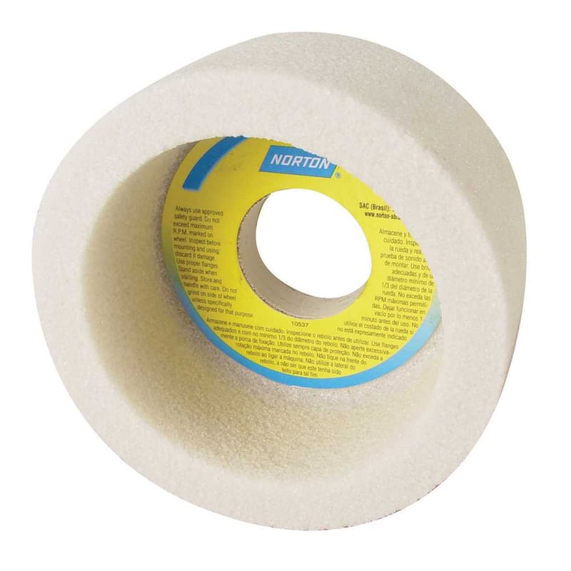 Rebolo copo reto 127 mm x 63,5 mm, x 31,8 mm, 38A, grão 46