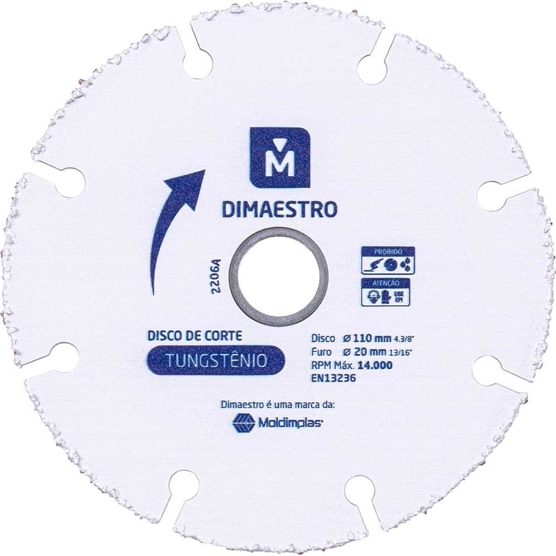 Disco de corte para madeira 110 mm