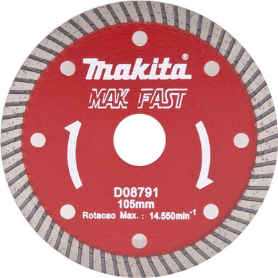 Disco de corte diamantado, 105 mm x 20 mm, turbo, D08791, MAKFAST