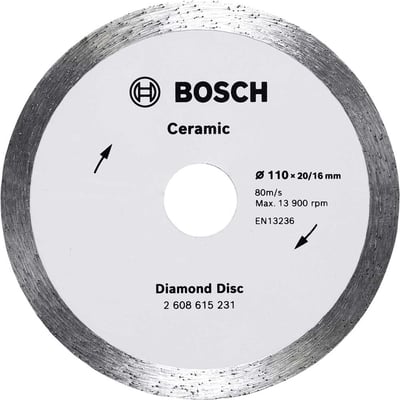Disco de corte diamantado, 110 mm, CERAMIC LISO, 2 608 615 231 BOSCH.
