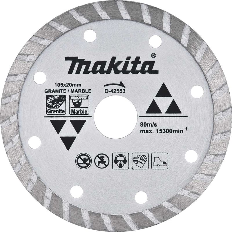 Disco de corte diamantado, 105 mm x 20 mm, turbo, D42553