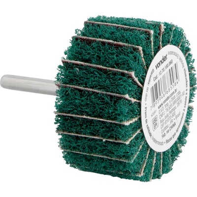 Roda com haste para remoção e acabamento, 60 mm x 30 mm, grão 180