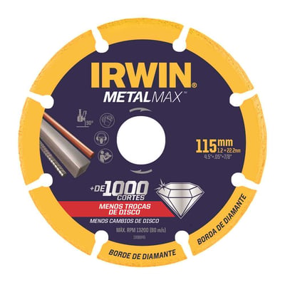 Disco de Corte Diamantado para Metais 115 mm x 1,3 mm x 22,23 mm