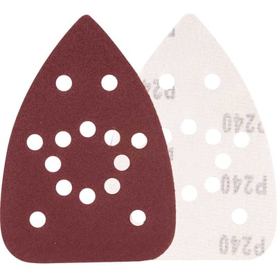 Lixa delta com costado em pluma, 140 mm x 140 mm x 93 mm, grão 240, embalagem com 10 peças