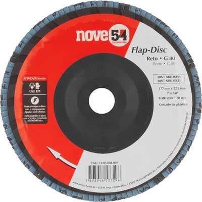 Flap-disc, disco de desbaste/acabamento, 7" - 180 mm, grão 80