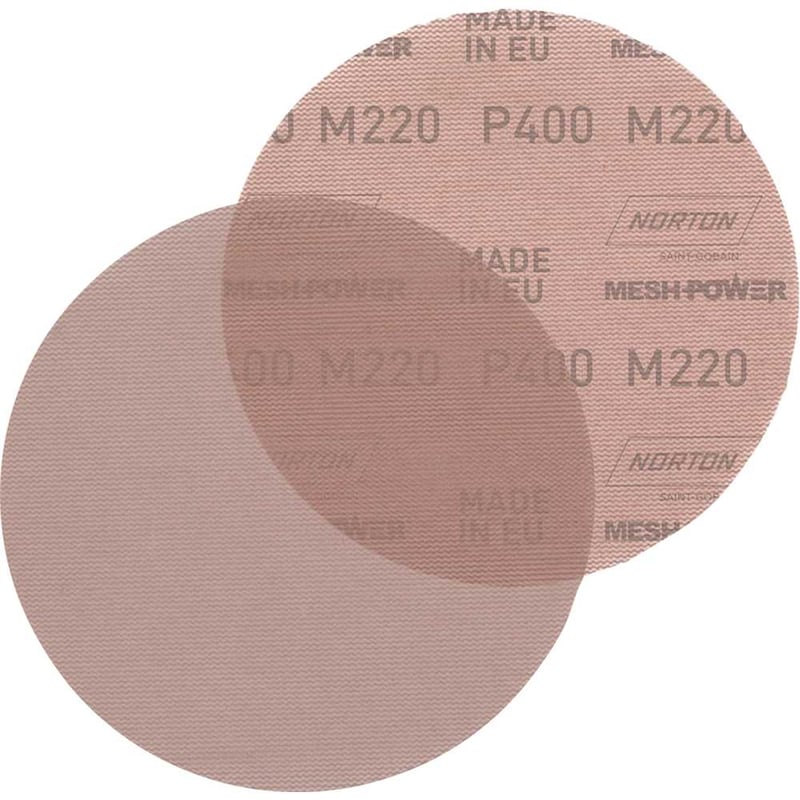 Disco de lixa telado com costado em pluma, 152 mm, grão 400, M220 MESHPOWER