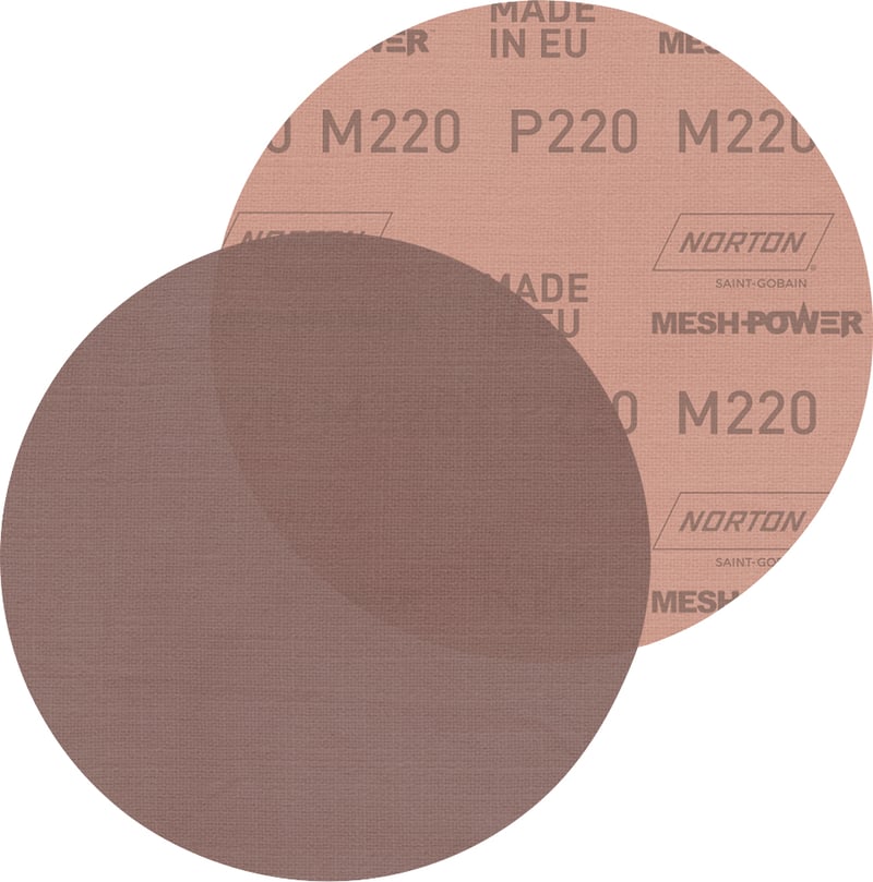 Disco de lixa telado com costado em pluma, 225 mm, grão 220, M220 MESHPOWER