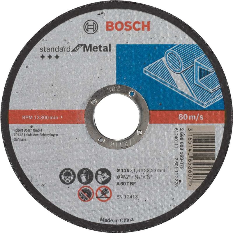 Disco de corte 115 mm x 1,6 mm x 22,23 mm 2608603163