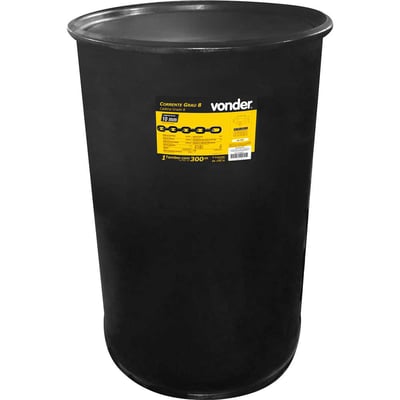 Corrente de aço grau 8, elo curto, 10 mm, 3,2 toneladas força (tf)