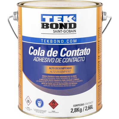 Adesivo de contato, 2,8 kg, com toluol, Cola de Contato