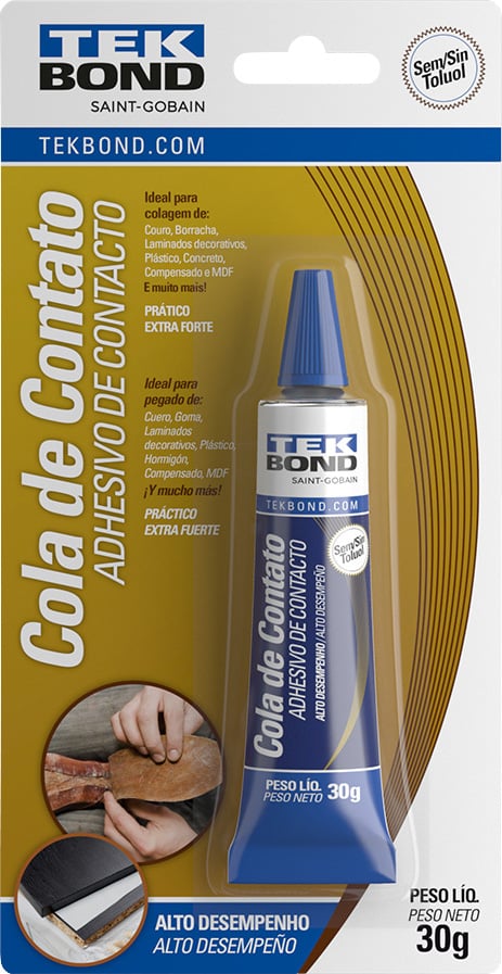 Adesivo de contato, bisnaga com 30 g, levemente amarelado, COLA DE CONTATO, 24307008602