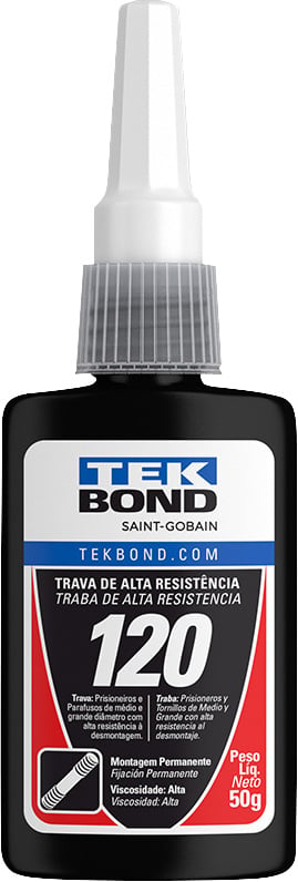 Adesivo anaeróbico trava rosca, vermelho, 50 g