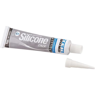 Borracha de silicone acético, alta temperatura, cinza, 50 g