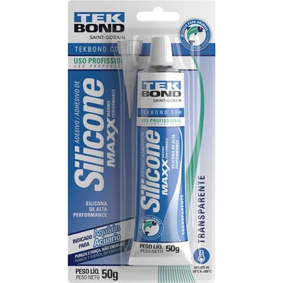 Borracha de silicone acético, transparente, 50 g