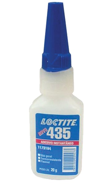 Adesivo instantâneo cianoacrilato, industrial, 435, 20 g