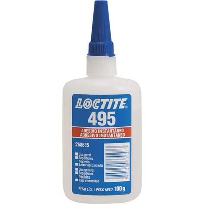 Adesivo instantâneo cianoacrilato, industrial, 495, 100 g