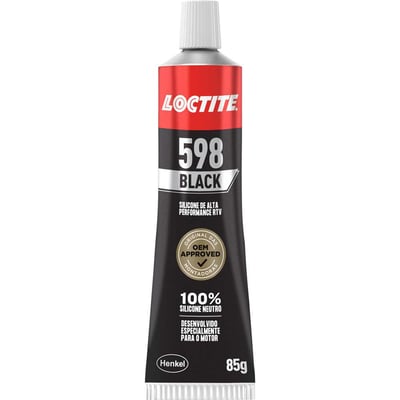 Borracha de silicone 598 preto, 85g, 2643331