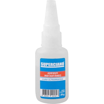Adesivo instantâneo cianoacrilato, industrial, Superciano, 20 g