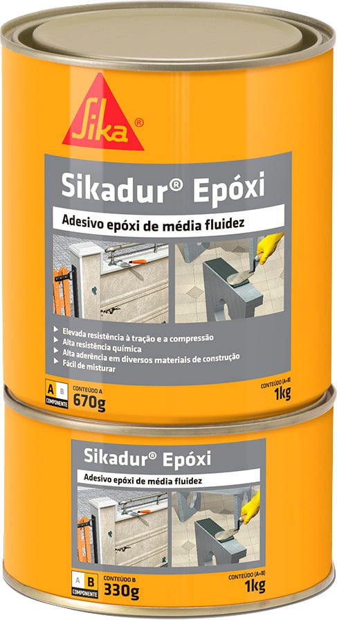 Adesivo epóxi bicomponente Sikadur 1,0 kg