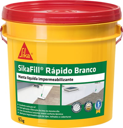Impermeabilizante Sikafill rápido, branco, 15 kg
