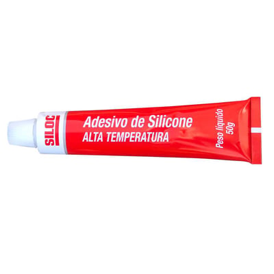 Borracha de silicone acética, vermelha, 50g, 605005