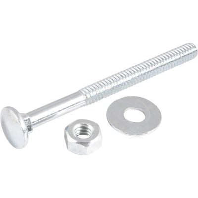 Parafuso francês zincado, 1/4" x 3", com porca e arruela, cartela com 4 conjuntos