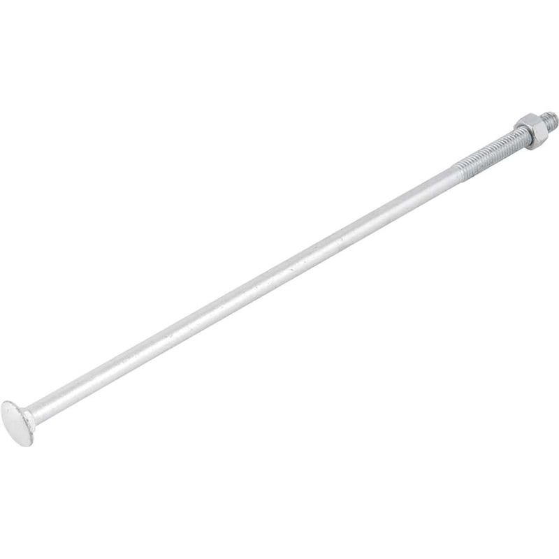 Parafuso francês zincado, 3/8" x 12", com porca